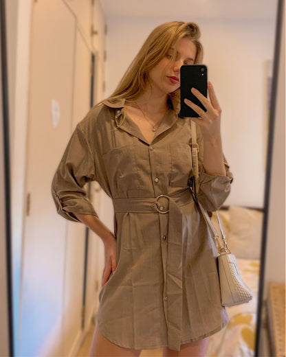BELTED DRESS