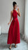 PLEATED HALTER MAXI