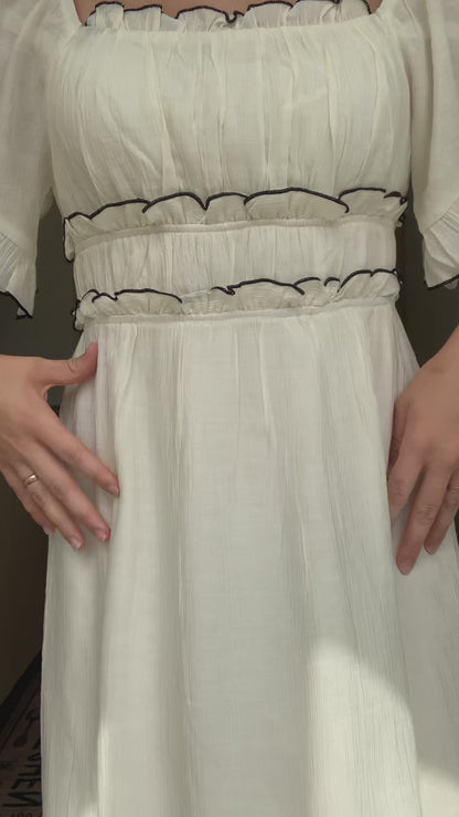 PUFF RUFFLE DRESS